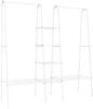 HomCom Garderobenständer Stahl Weiß 176 x 47 x 177 cm