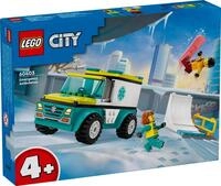 LEGO&reg; City Great Vehicles Rettungswagen und Snowboarder 79 Teile 60403