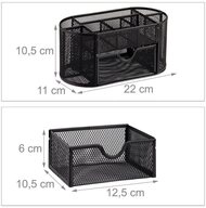 relaxdays Organizer relaxdays 10022482 Schreibtischorganizer mit Stift