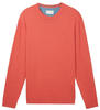 TOM TAILOR Sweatshirt basic crewneck knit, soft red melange