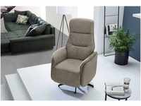 Jockenhöfer Gruppe TV-Sessel DORO 360° drehbar 73x116x75 cm grau/beige