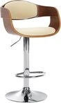 CLP Barhocker Kingston (1er), Kunstleder-Bezug, Hocker-Sitz aus Bugholz