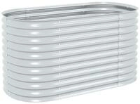 vidaXL Hochbeet Garten-Hochbeet 160x80x81 cm Verzinkter Stahl Silbern (1 St)