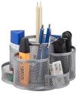 relaxdays Organizer Stifthalter 7 Ablagen Metall (1 St), silber