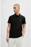 BOSS GREEN Poloshirt Paul Slim Fit Stretch-Baumwoll-Pique mit Polokragen schwarz L