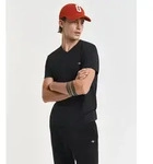 Gant T-Shirt SLIM SHIELD V-NECK T-SHIRT mit einer kleinen Logostickerei auf der Brust