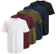 Jack & Jones Rundhalsshirt JPRBLABRODY im 5er-Pack, mit Logodruck, Rundhals und