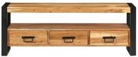 vidaXL TV-Schrank TV-Board 120x30x45 cm Massivholz Akazie