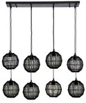 GLOBO LIGHTING H&auml;ngeleuchte HERMI II, ohne Leuchtmittel, H&auml;ngelampe schwarz
