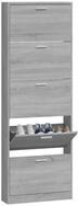 vidaXL Schuhschrank NA Schuhschrank Grau Sonoma 59x17x169 cm Spanplatte f&uuml;r 15