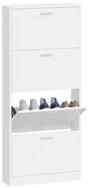 vidaXL Schuhschrank NA Schuhschrank Hochglanz-Wei&szlig; 59x17x150 cm Spanplatte