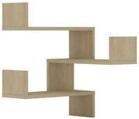 vidaXL Wandregal, Wand-Eckregale 2 Stk. Sonoma-Eiche 40x40x50 cm Holzwerkstoff