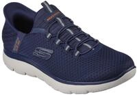 Slip-On Sneaker SKECHERS "SUMMITS-HIGH RANGE", Herren, Gr. 39, blau (navy), Textil,