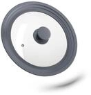 relaxdays Topfdeckel Universal Topfdeckel 22-26 cm Silikon, (1-tlg), grau