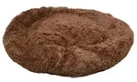 Flamingo Tierbett Hundebett Krems rund dunkelbraun braun 90 cm x 90 cm