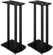 vidaXL Lautsprecherst&auml;nder Lautsprecher-St&auml;nder 2 Stk. Schwarz Hartglas 3...