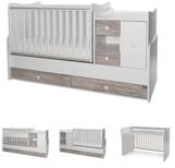 LORELLI Komplettbett Mini Max 3 in 1, 120 x 60 cm, Jugendbett 190 x 72 cm,