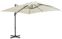 vidaXL Sonnenschirm Ampelschirm mit Aluminiummast 300 x 300 cm Sand