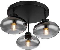 GLOBO LIGHTING Deckenleuchte SHAUN, ohne Leuchtmittel, Deckenleuchte Schwarz,