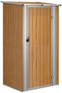 vidaXL Ger&auml;tehaus, Ger&auml;teschuppen Braun 118,5x97x209,5 cm Verzinkter Stahl