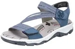 Rieker Riemchensandale Sommerschuh, Sandalette, Klettschuh, im Sportslook blau 36 EU