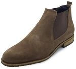 Hollert Herren Stiefelette Modell 702 Veloursleder Classic Schuhe Chelseaboots