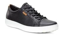 Ecco Soft 7 (aus Premium-Leder) schwarz/weiss Herren Sneaker