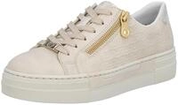 Plateausneaker RIEKER, Damen, Gr. 36, beige (creme), Lederimitat, Schuhe
