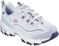 Sneaker SKECHERS "D'LITES-BOLD VIEWS", Damen, Gr. 35, blau (hellblau), Leder, Textil,
