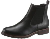 Chelseaboots TAMARIS, Damen, Gr. 37, schwarz, Leder, schimmernd, unifarben, Schuhe