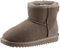 Schlupfboots ARA "Alaska Classic Short", Damen, Gr. 37, grau (taupe), Lammfell,