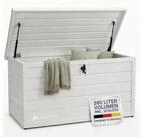 Juskys Gartenbox Limani, einfacher Aufbau, zeitlose Optik, Hubautomatik-Deckel