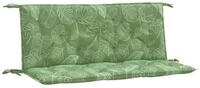 vidaXL Bankauflage, Gartenbank-Auflagen 2 Stk. Blattmuster 120x50x7 cm Stoff