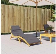vidaXL Sitzkissen vidaXL Sonnenliegen-Auflage Anthrazit 186x58x4 cm...