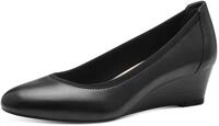 Pumps TAMARIS "Borage", Damen, Gr. 36, schwarz, Leder, leicht gl&auml;nzend, unifarben,