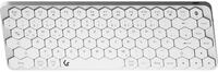 KEYSONIC Mini Tastatur mit wabenf&ouml;rmigen Tasten, Multimediatasten, Aluminium...