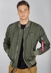 Bomberjacke ALPHA INDUSTRIES "MA-1 TTC Light", Herren, Gr. S, gr&uuml;n (schwarz olive),