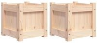 vidaXL Blumentopf Pflanzk&uuml;bel 2 Stk. Massivholz Kiefer (2 St)