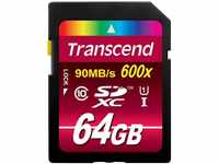 Transcend SDXC Karte 64 GB Class 10 UHS-1 Speicherkarte