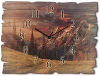 Artland Wanduhr Holzuhr Alpines Hochland (wahlweise mit Quarz- oder Funkuhrwerk,