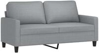 vidaXL Sofa, 2-Sitzer-Sofa Hellgrau 140 cm Stoff