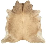 vidaXL Teppich, Echtes Rindsleder Beige 180x220 cm