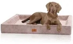 Knuffelwuff Tierbett Hundebett aus Cord Santiago, Orthop&auml;disch rosa 80 cm x...