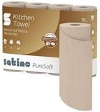 Satino Papierk&uuml;chenrolle PureSoft (4-St), 3-lagig, 4 Rollen, 64 Blatt/Rolle