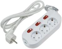 ChiliTec wei&szlig;, 3680W Steckdosenleiste