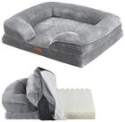 Juskys Tierbett Sheena, Stoff, Flanell (100 % Polyester), orthop&auml;disch, waschbar und