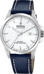 Festina Quarzuhr Festina Herrenuhr Leder blau Festina, (Analoguhr), Herren...