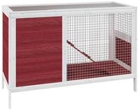 vidaXL Kleintierstall, Kaninchenstall Mokka 103x44x69,5 cm Massivholz Kiefer