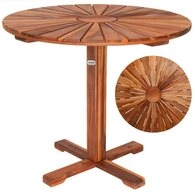 Casaria Gartentisch Sunrise (1-St), Balkontisch Holz ⌀70,5cm 80kg Belastbar...