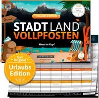 Denkriesen Spiel Stadt Land Vollpfosten&reg; Urlaubs Edition "Meer im Kopf.",
